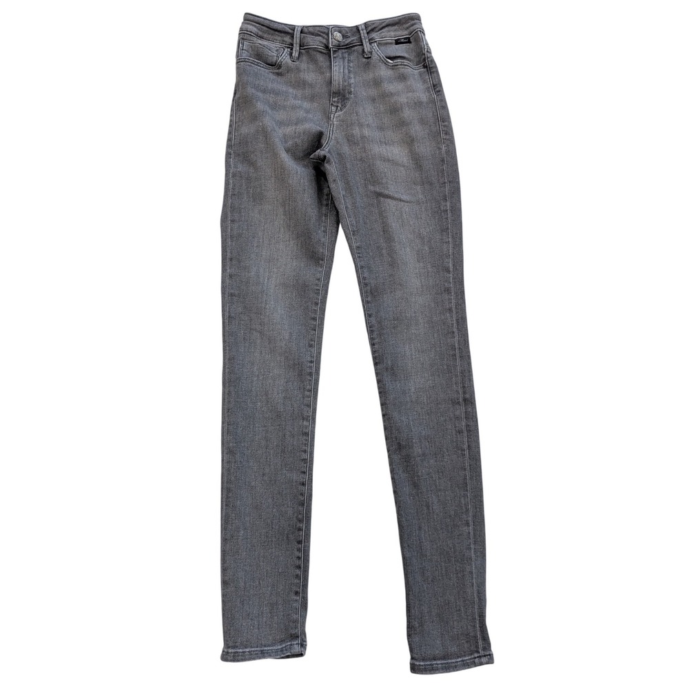$128 MAVI Alissa High Rise Super Skinny Jeans Grey Denim Tencel Blend Size 24x28